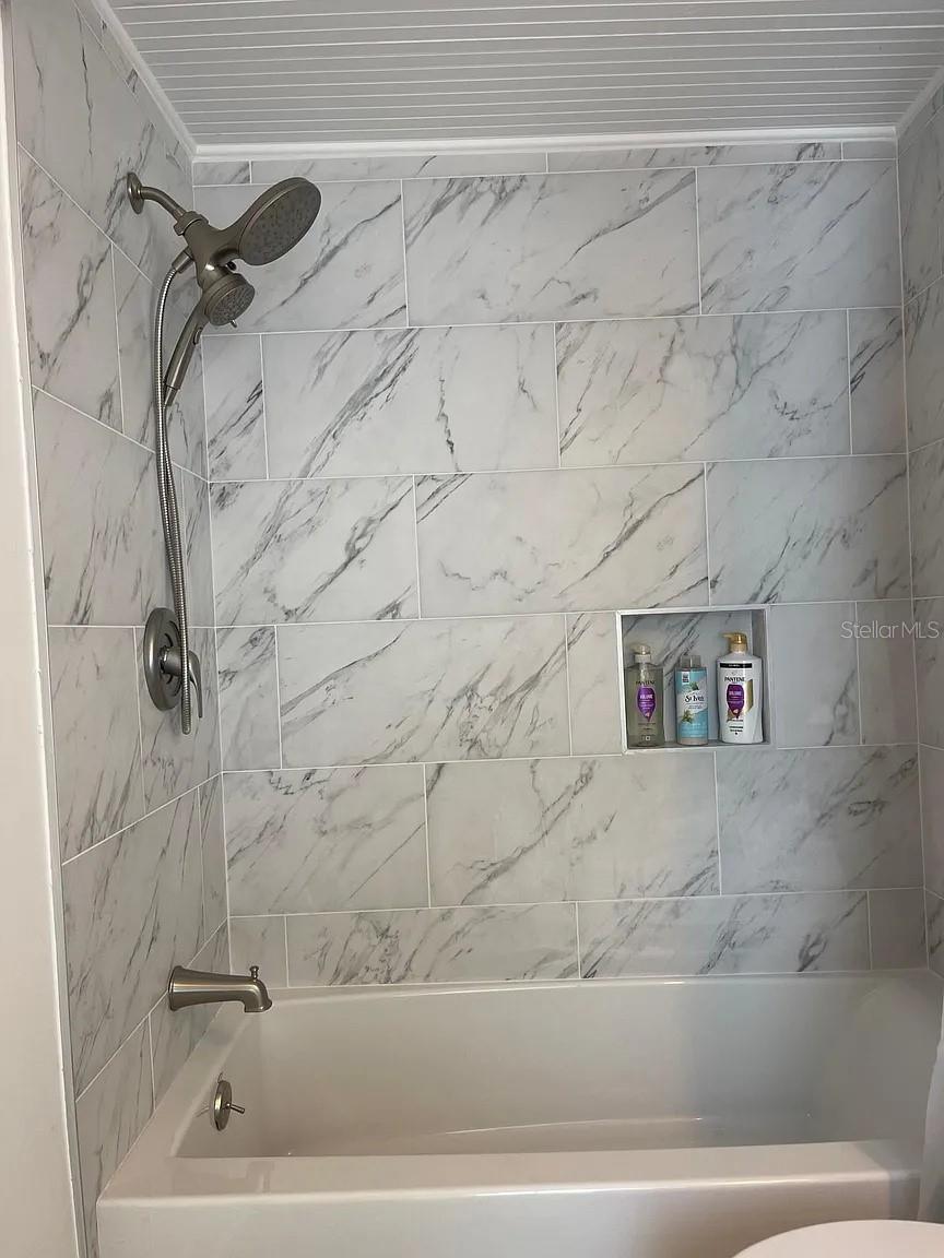 Updated shower in bathroom