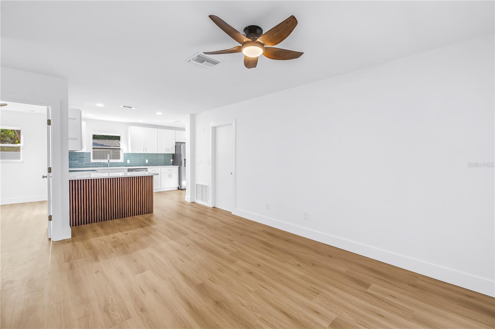 view upon entering front door