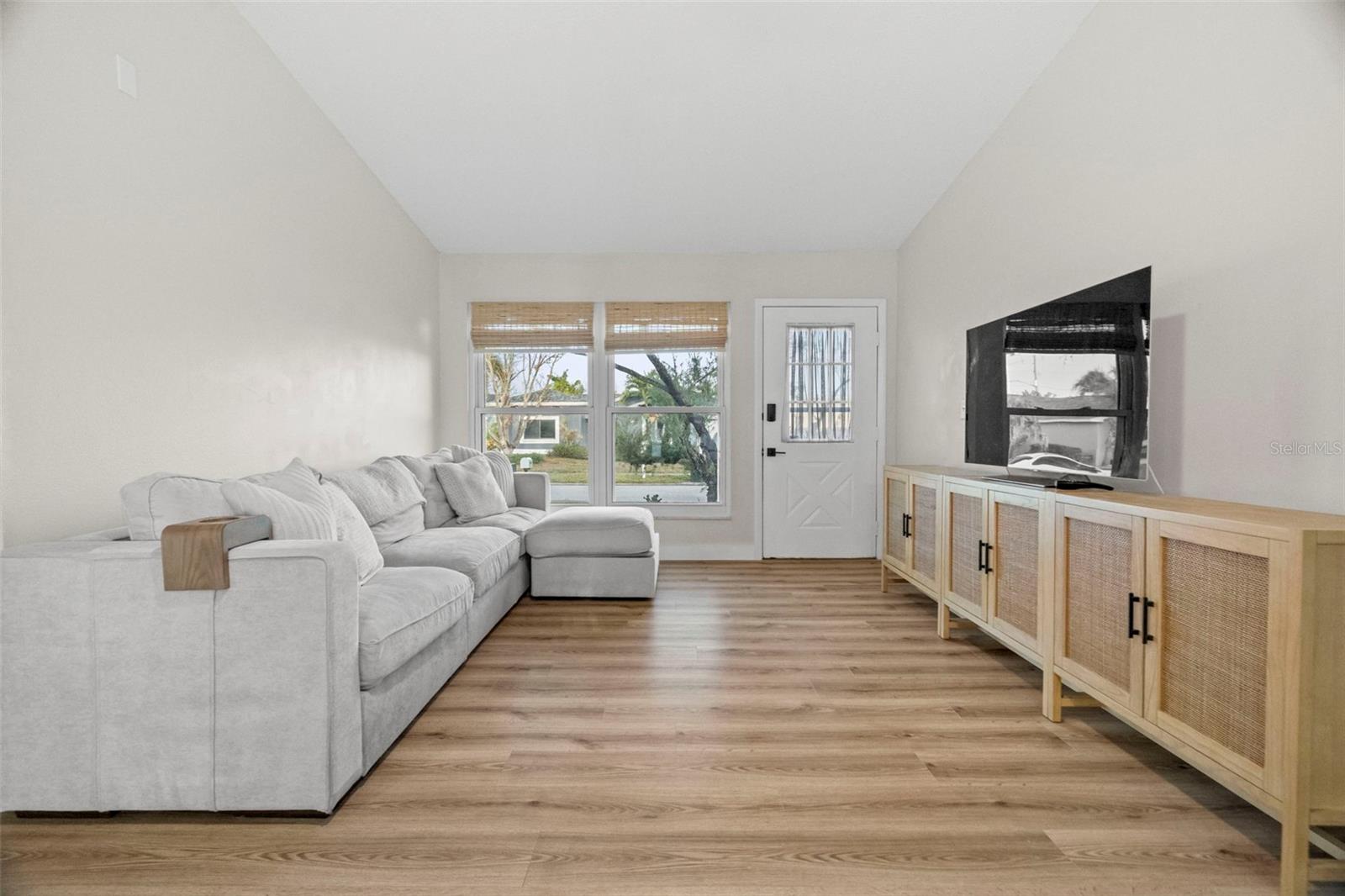 Facing towards front door