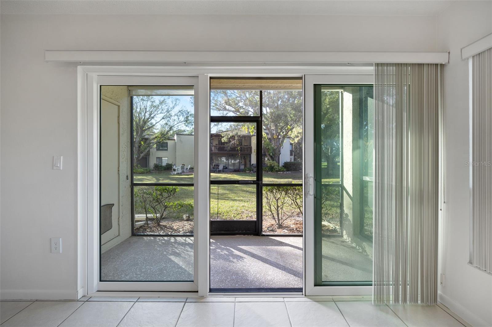 Enjoy golf views from your screened in lanai.