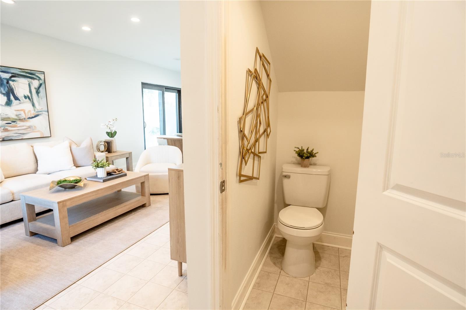 Half Bath & Living Room