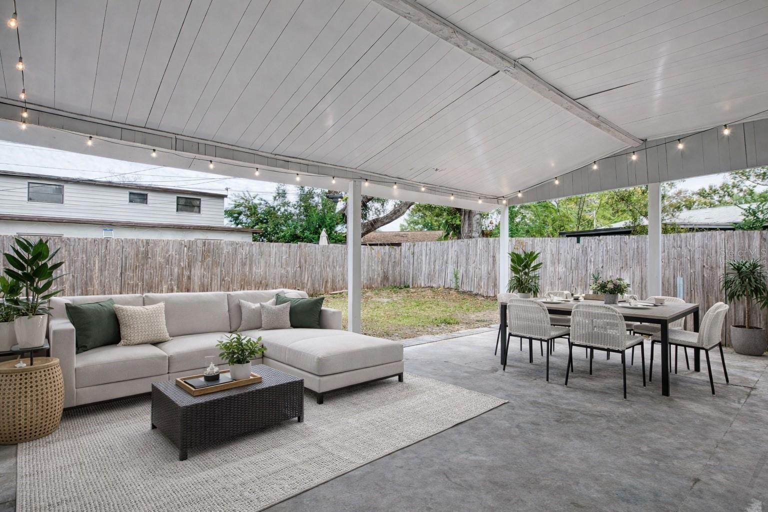 virtually staged patio