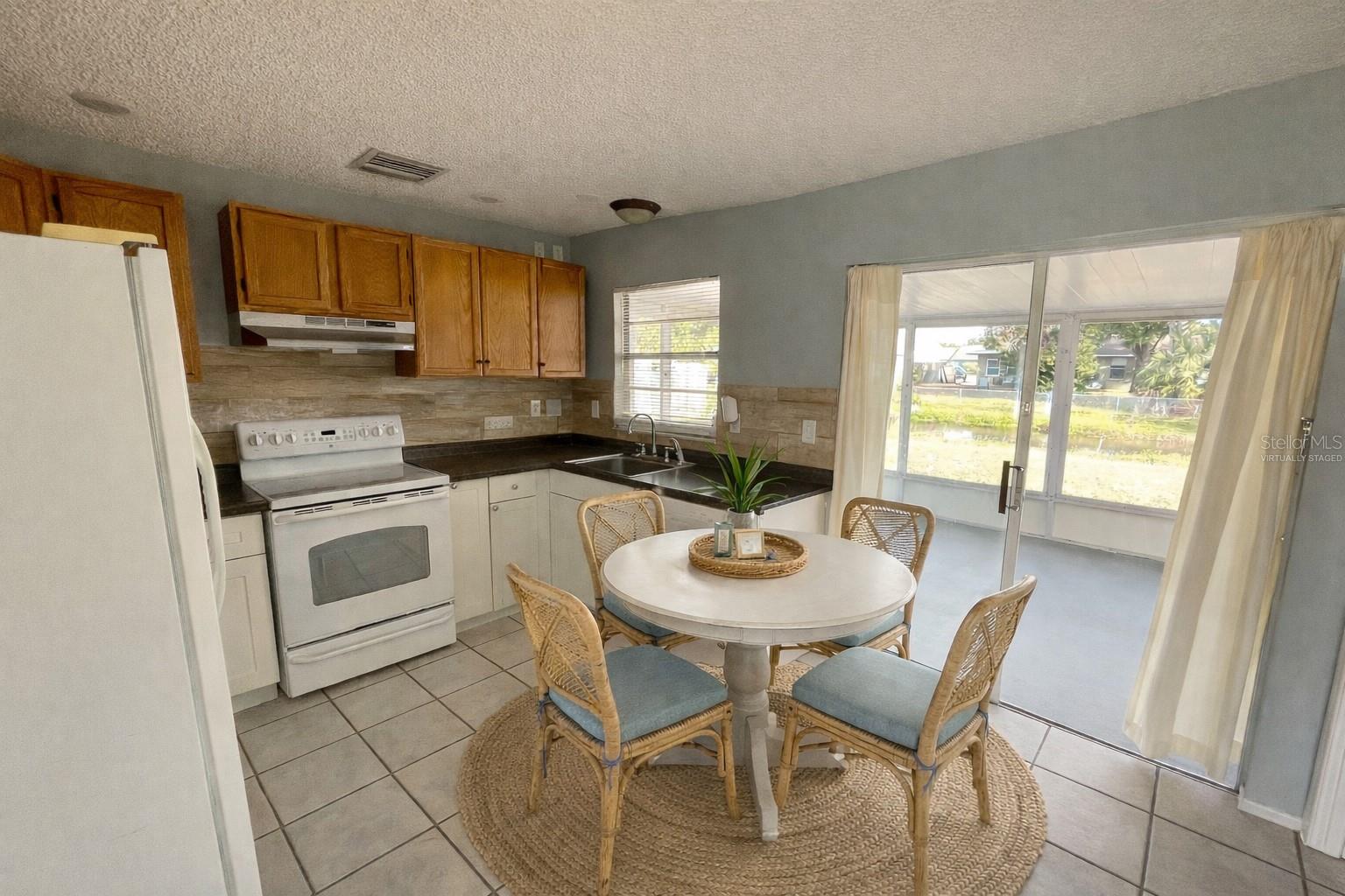 virtually staged kitchen