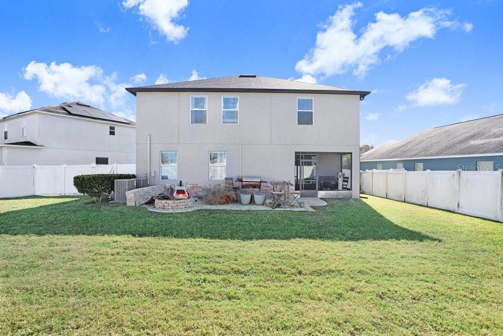 Exterior with built in fire pit