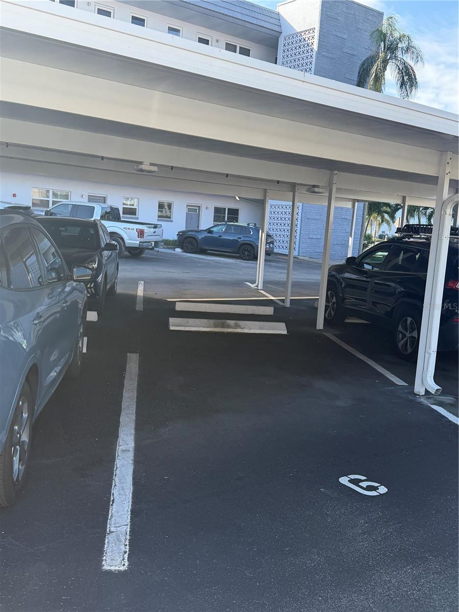 Assigned covered parking spot #6