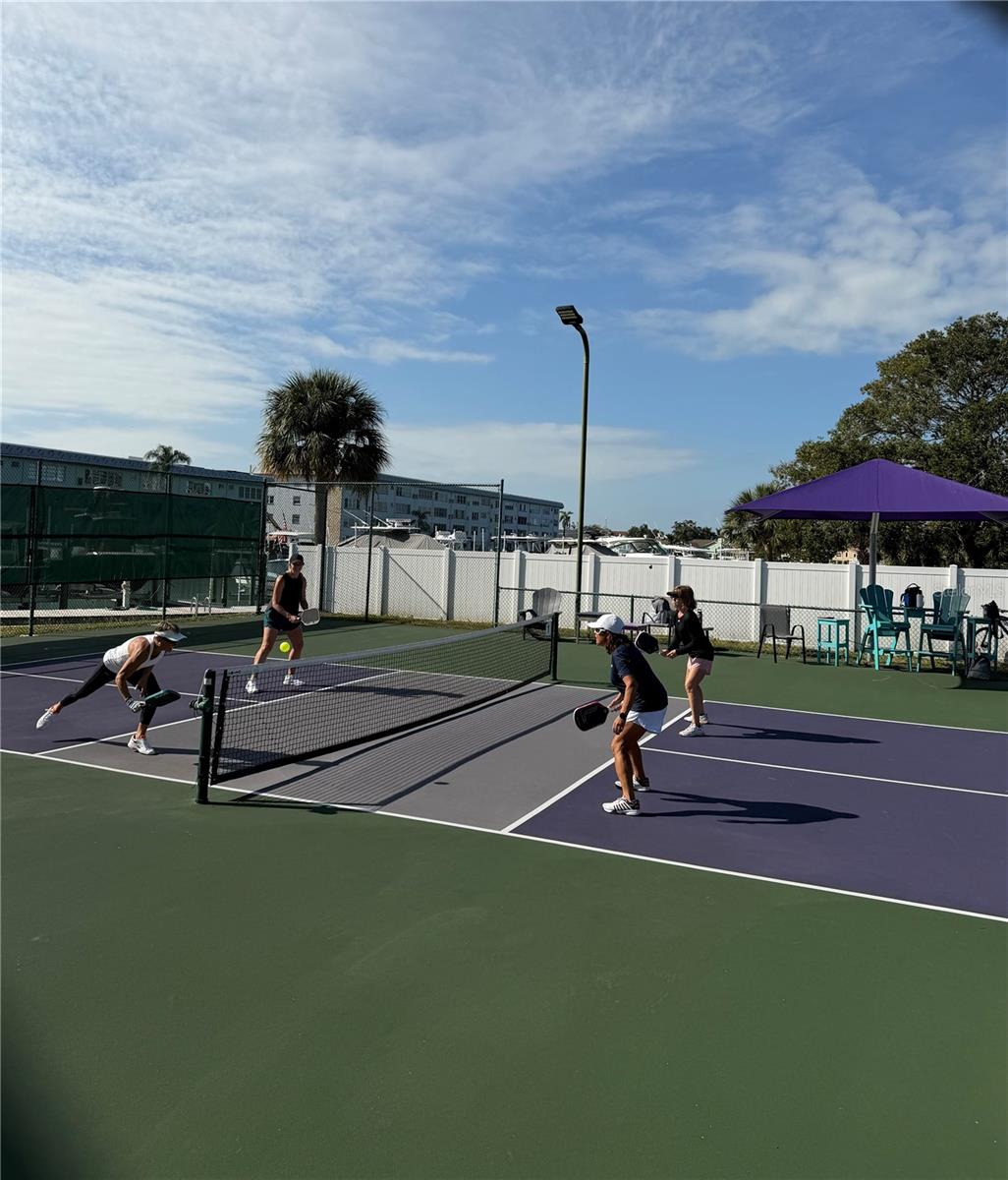 Tennis, pickelball, and Shuffle board courts