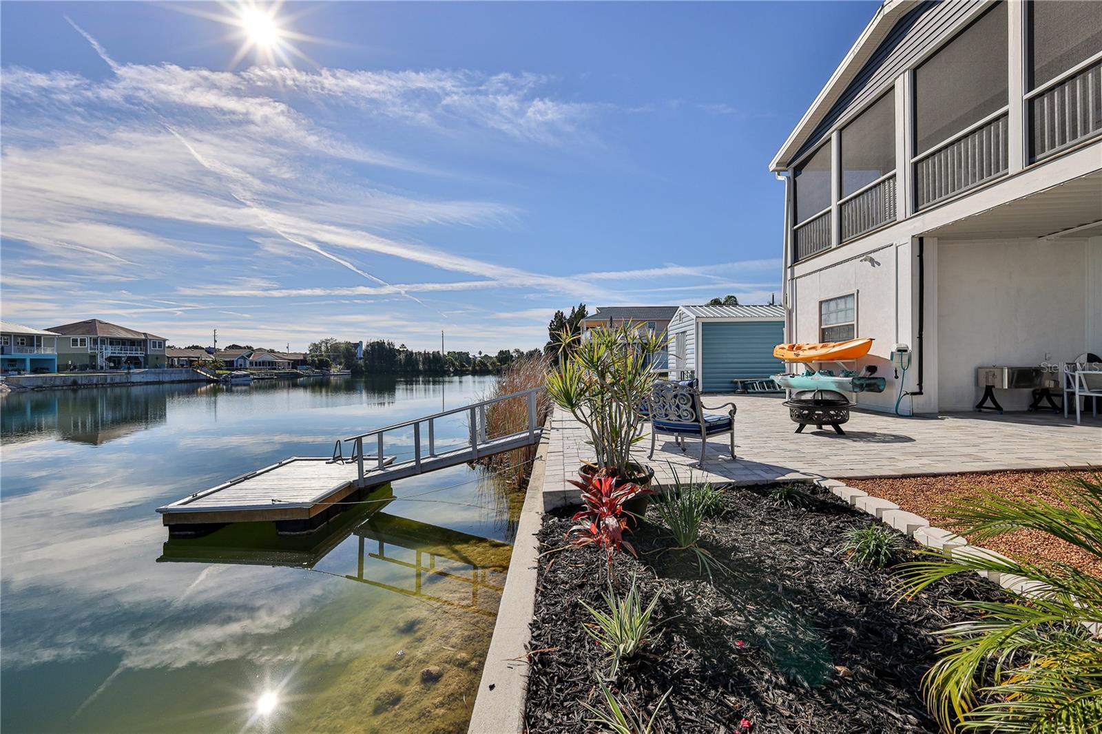 Pavers, Seawall & Floating Dock