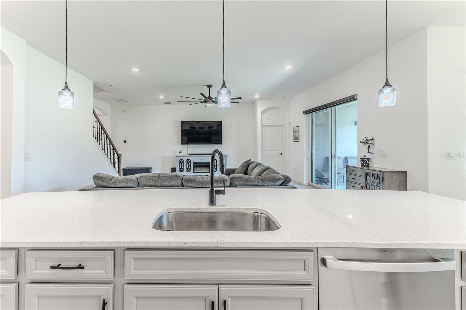 Island to Family Room