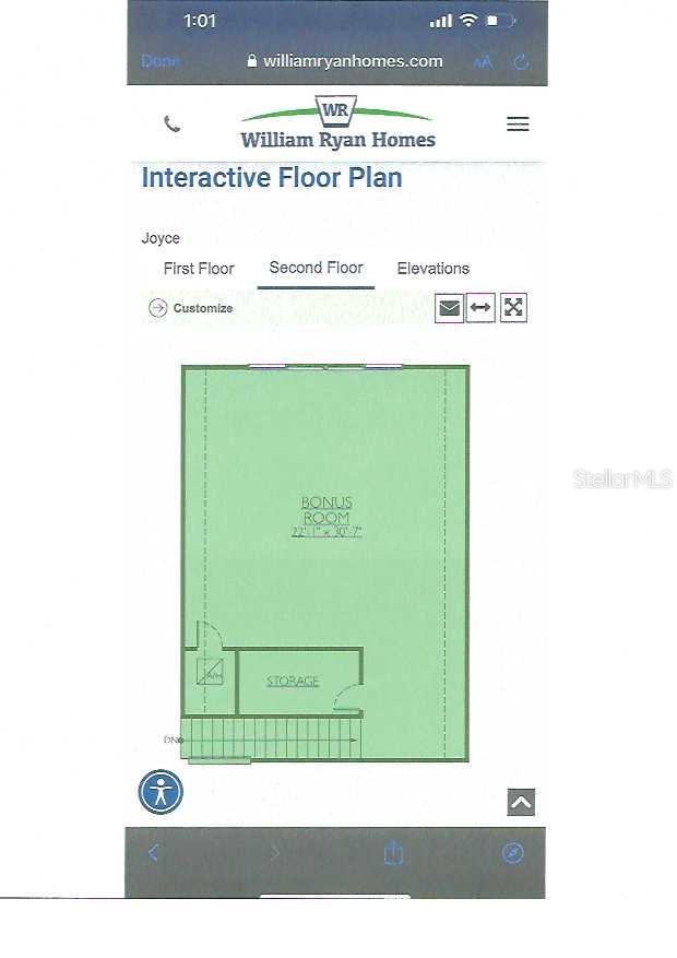 Floor Plan of Second Level