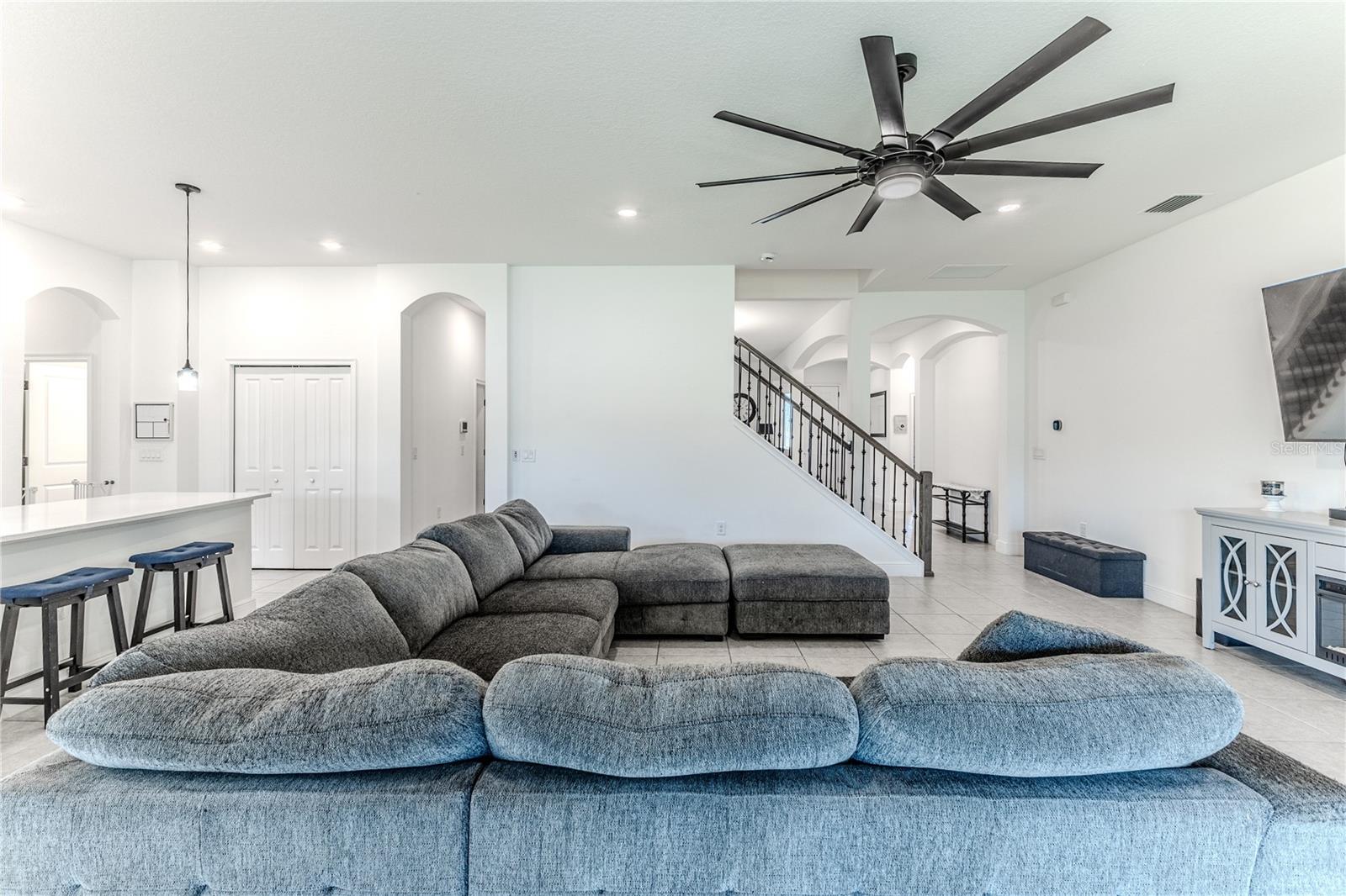 Family Room to Hallway to Bedrooms
