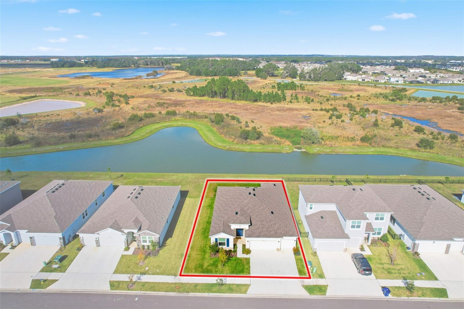 Drone shot. Water view and Conservation