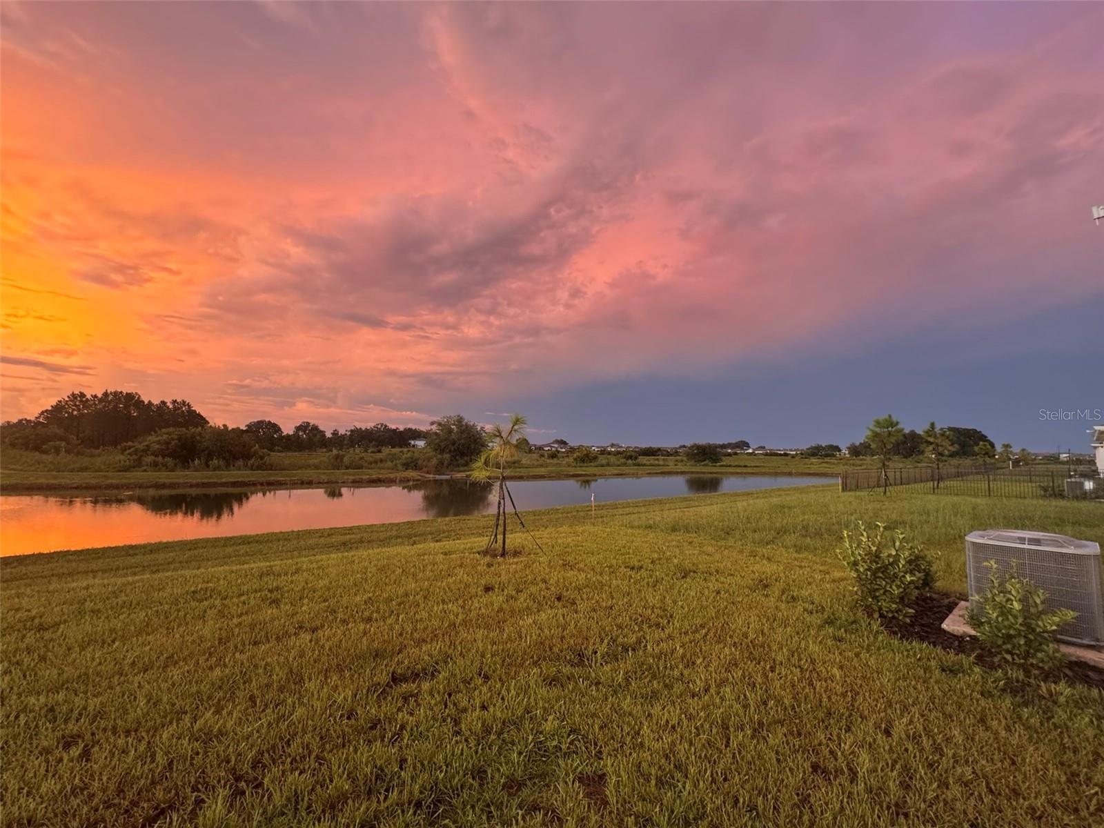 Sunset view from back porch