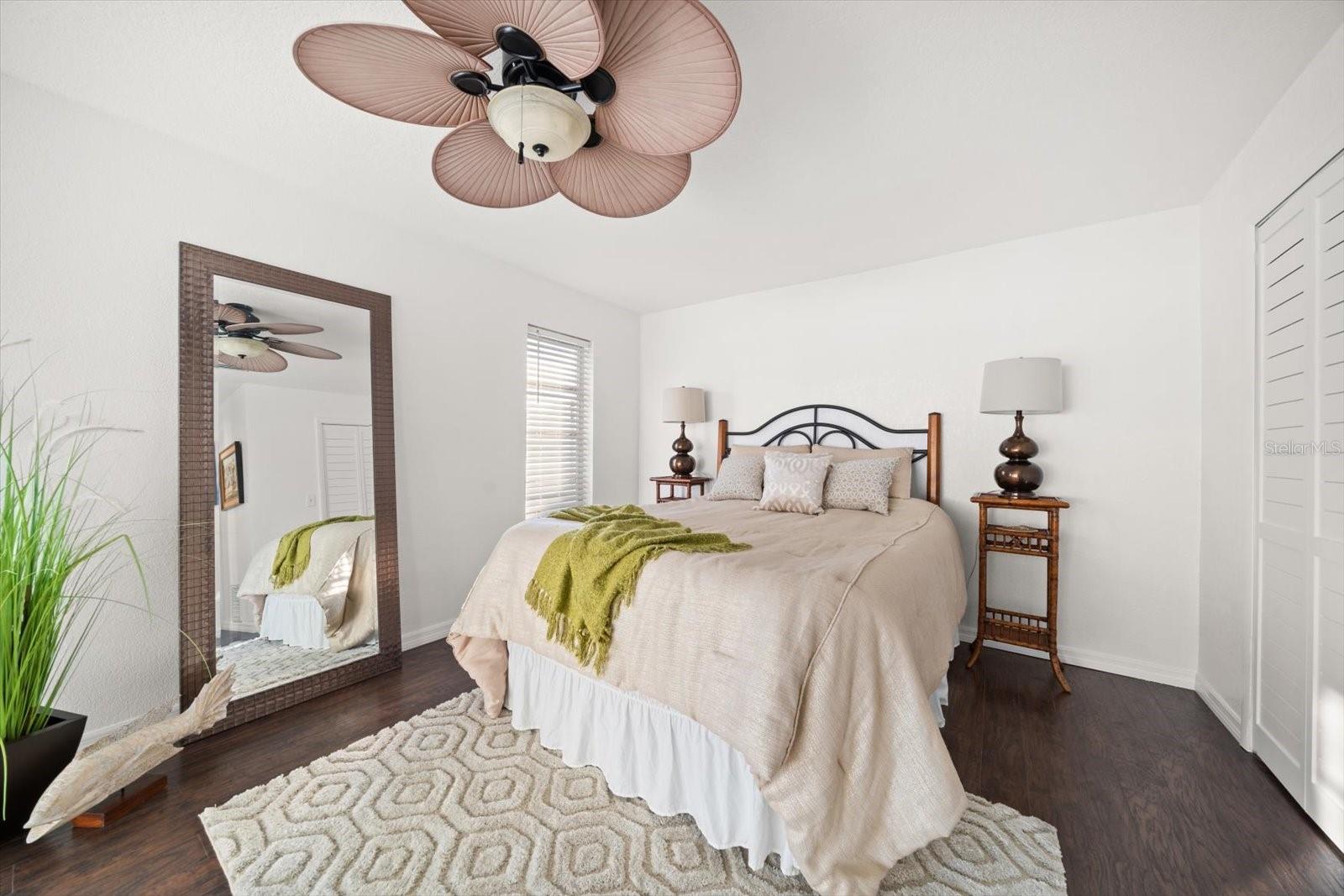 Primary bedroom off pool area