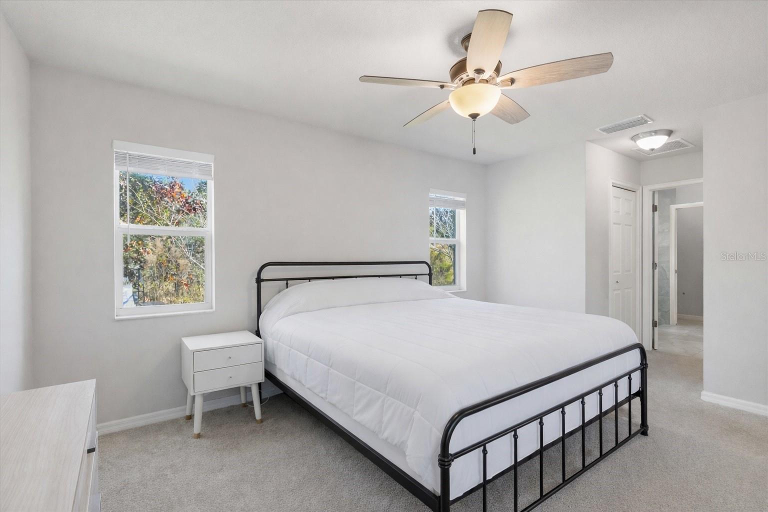 Bedroom to closets & bathroom