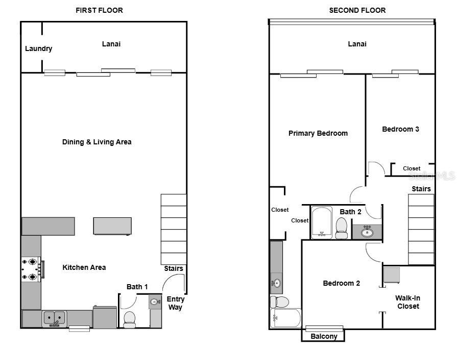 Floor Plan - 140 MICHAELS CIR OLDSMAR, FL 34677 - Looking South
