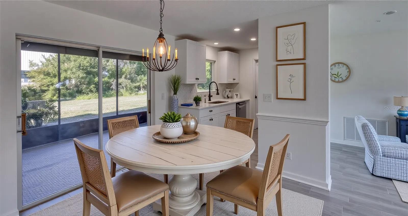 Dining Room Open to Kitchen (Virtual Stage)