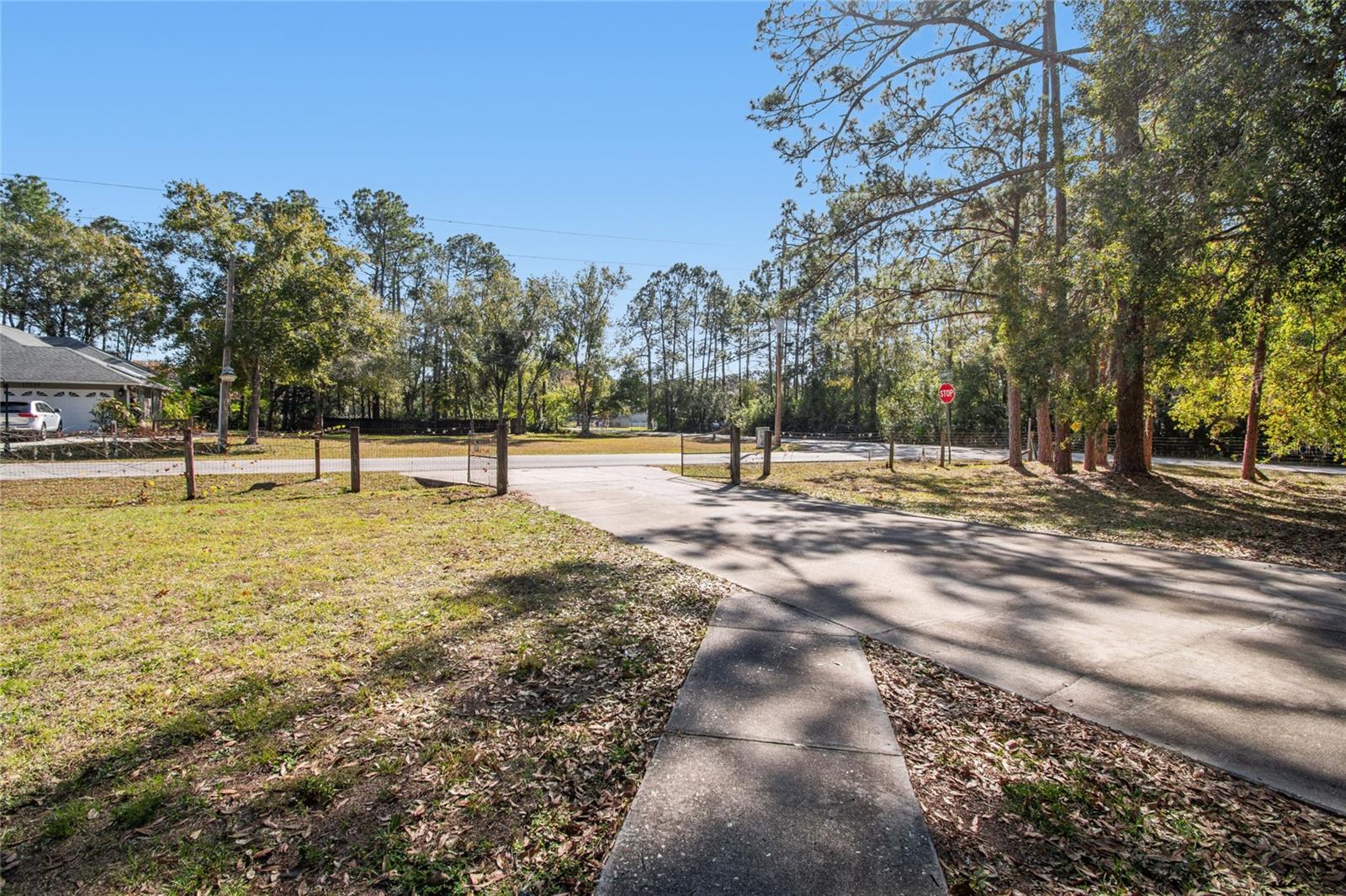 View from the home to Deerfield Drive
