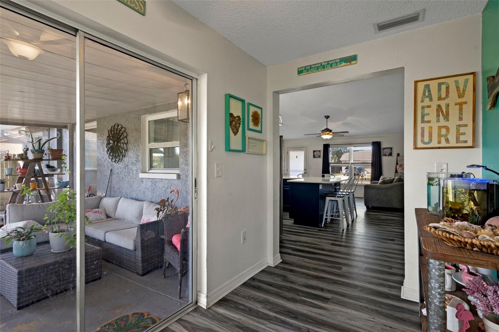 Sliders to screened Porch