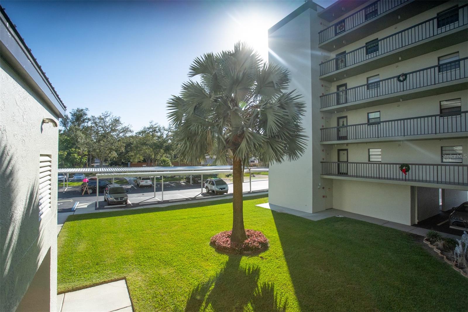 View of Courtyard From Front Walkway