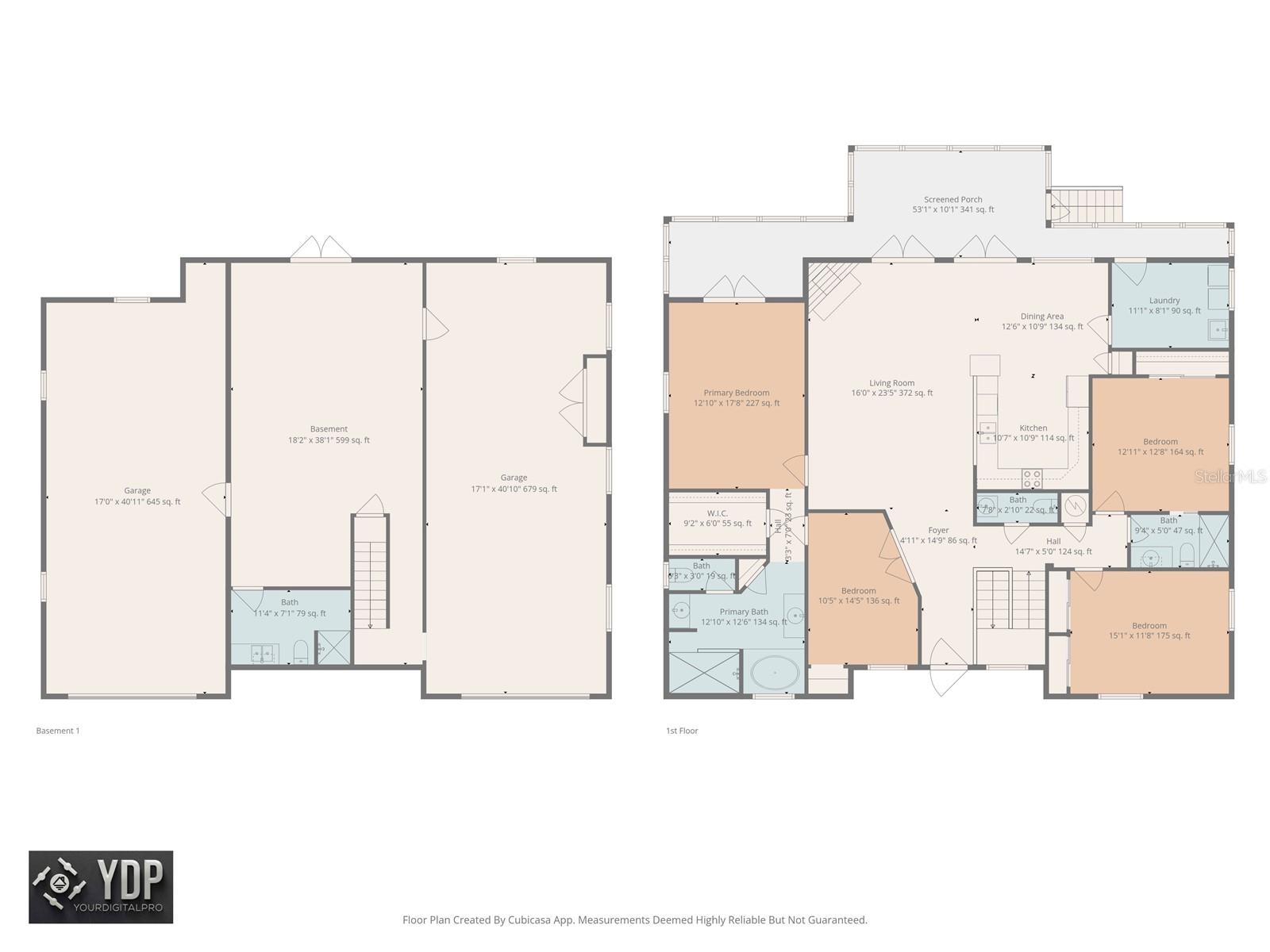 Floor Plan with Both Levels of Home