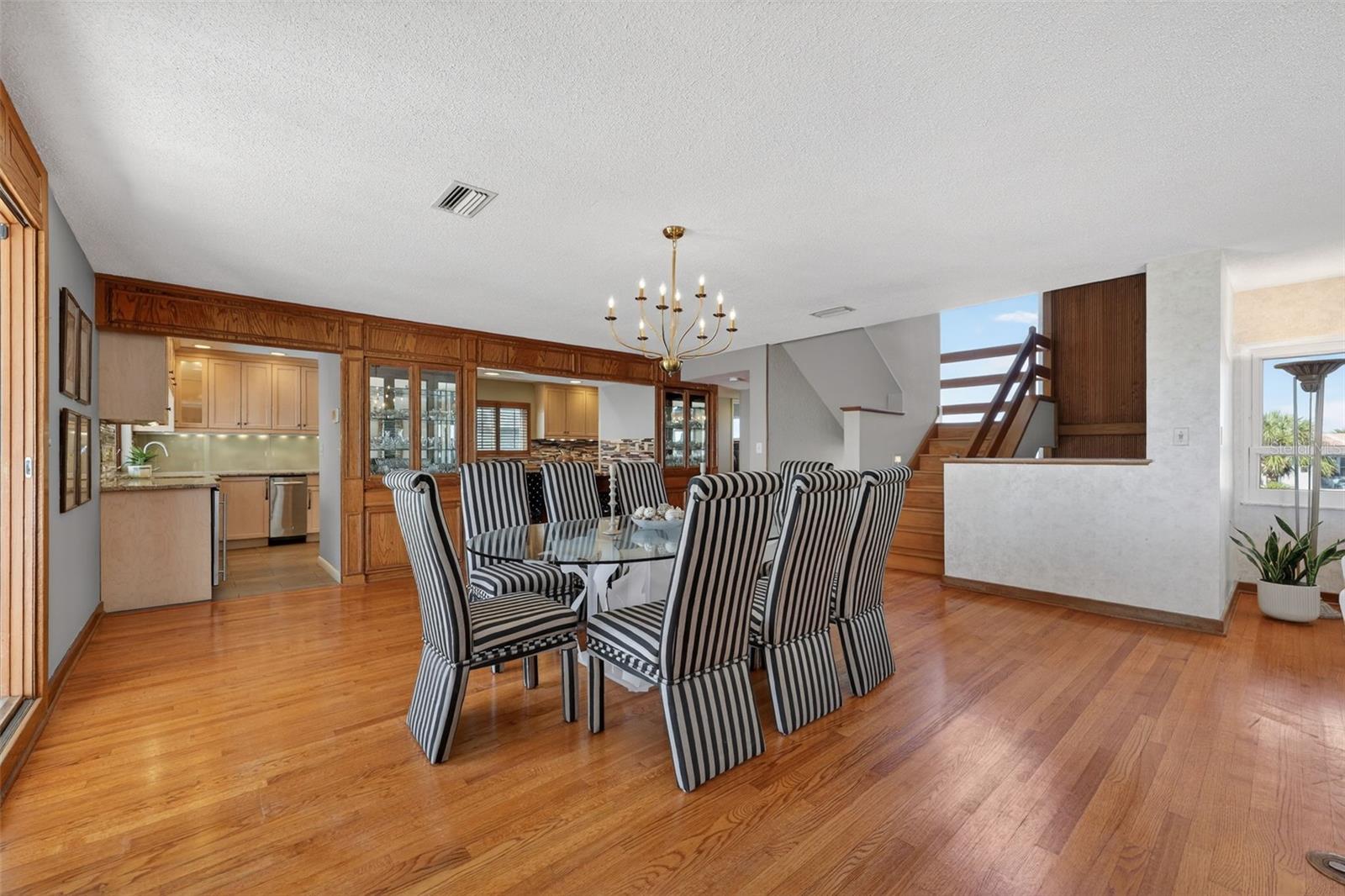 Dining Room Open to Breakfast Bar