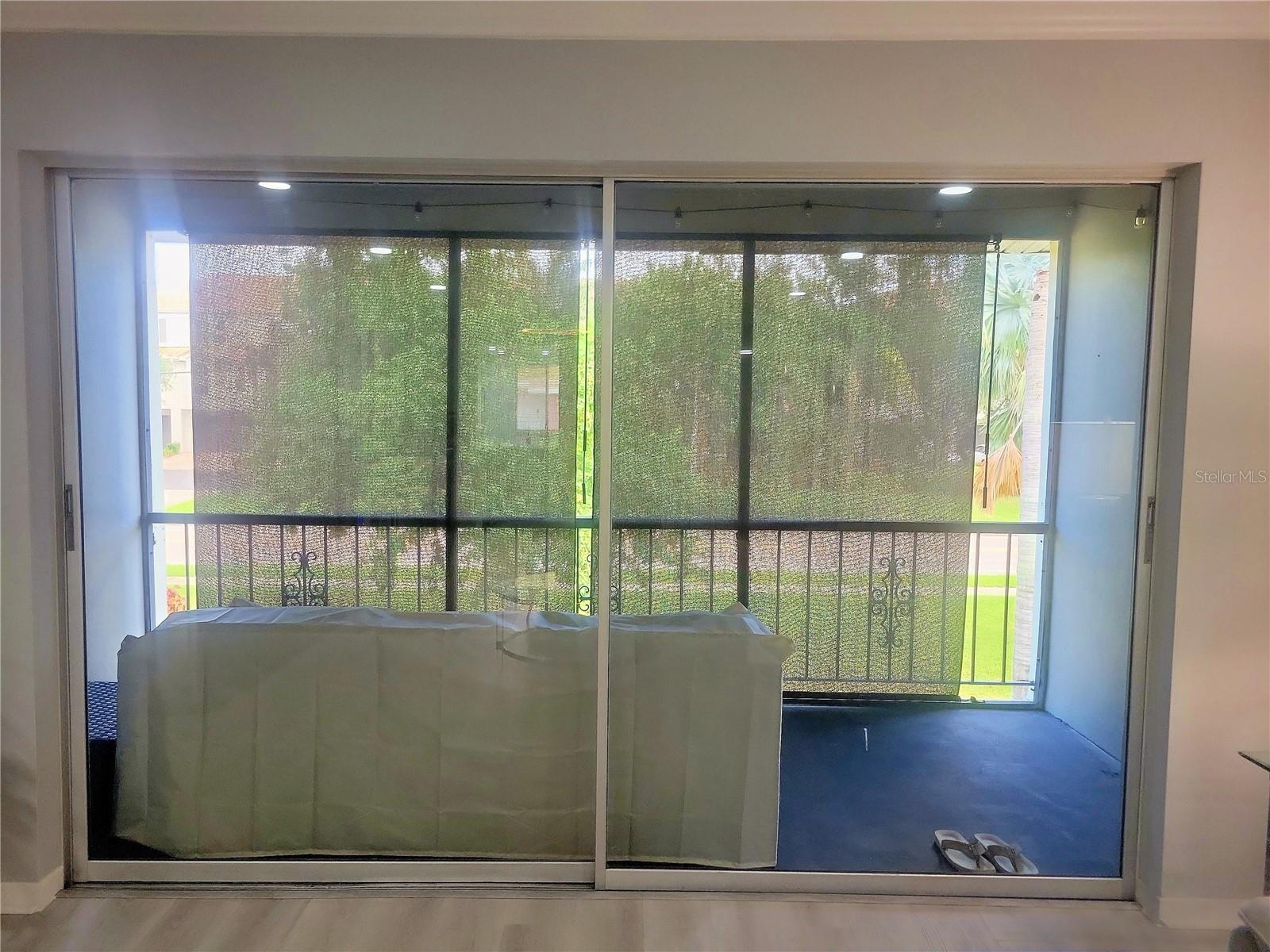 Balcony with sliders