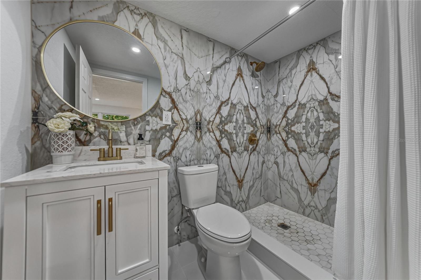 Remodeled Primary Bath with Large Walk In Shower
