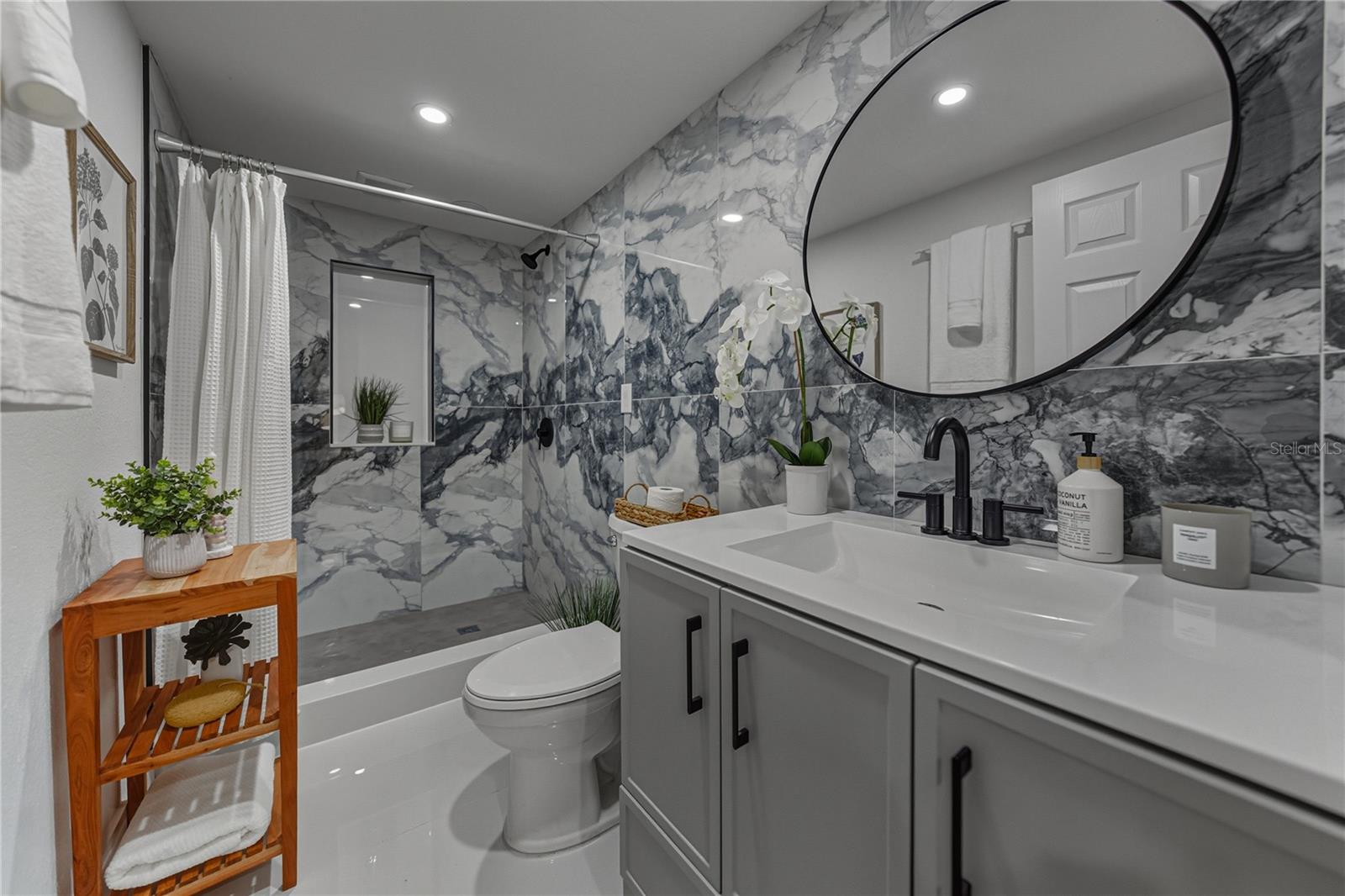 3rd Bathroom with Large Walk In Shower and Extended Vanity for Flex Family Room/4th Bedroom Guest Suite