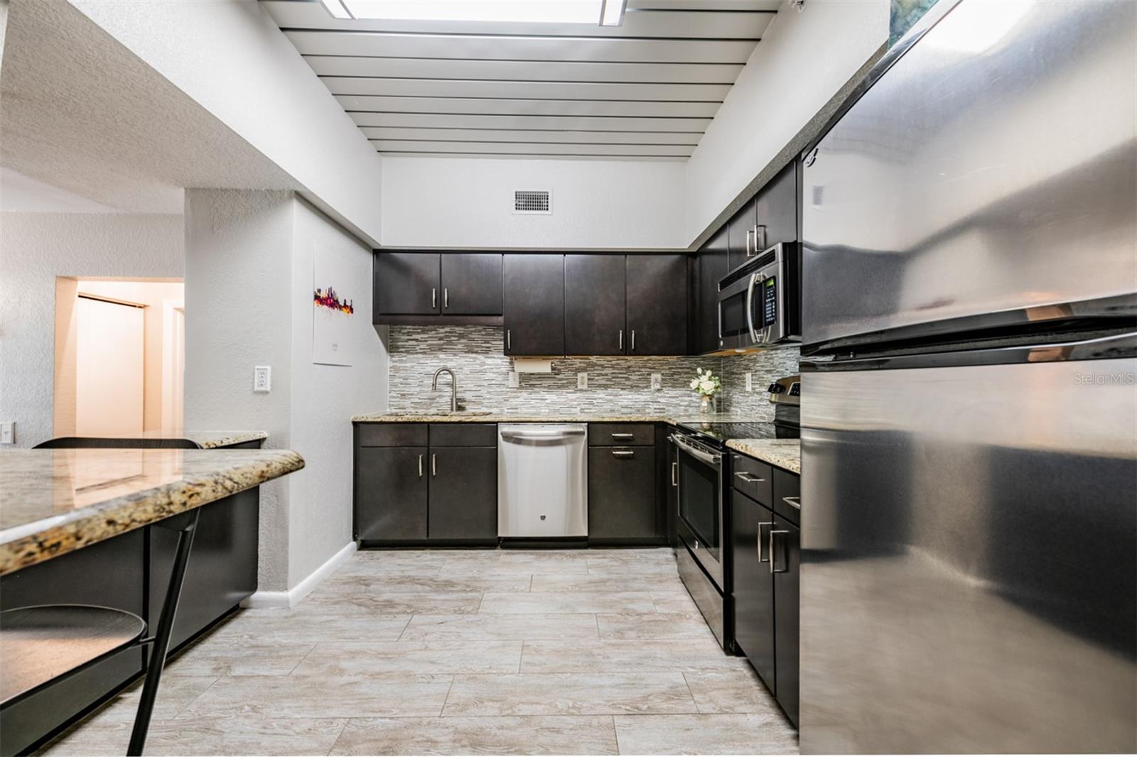 Fully stocked and furnished kitchen