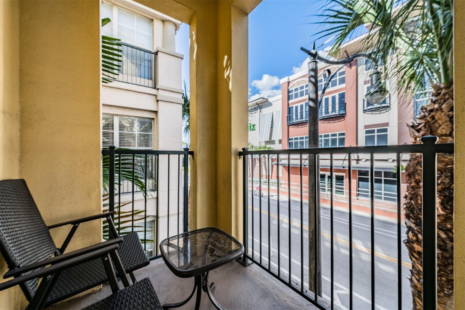 Balcony facing Azeele St and Publix