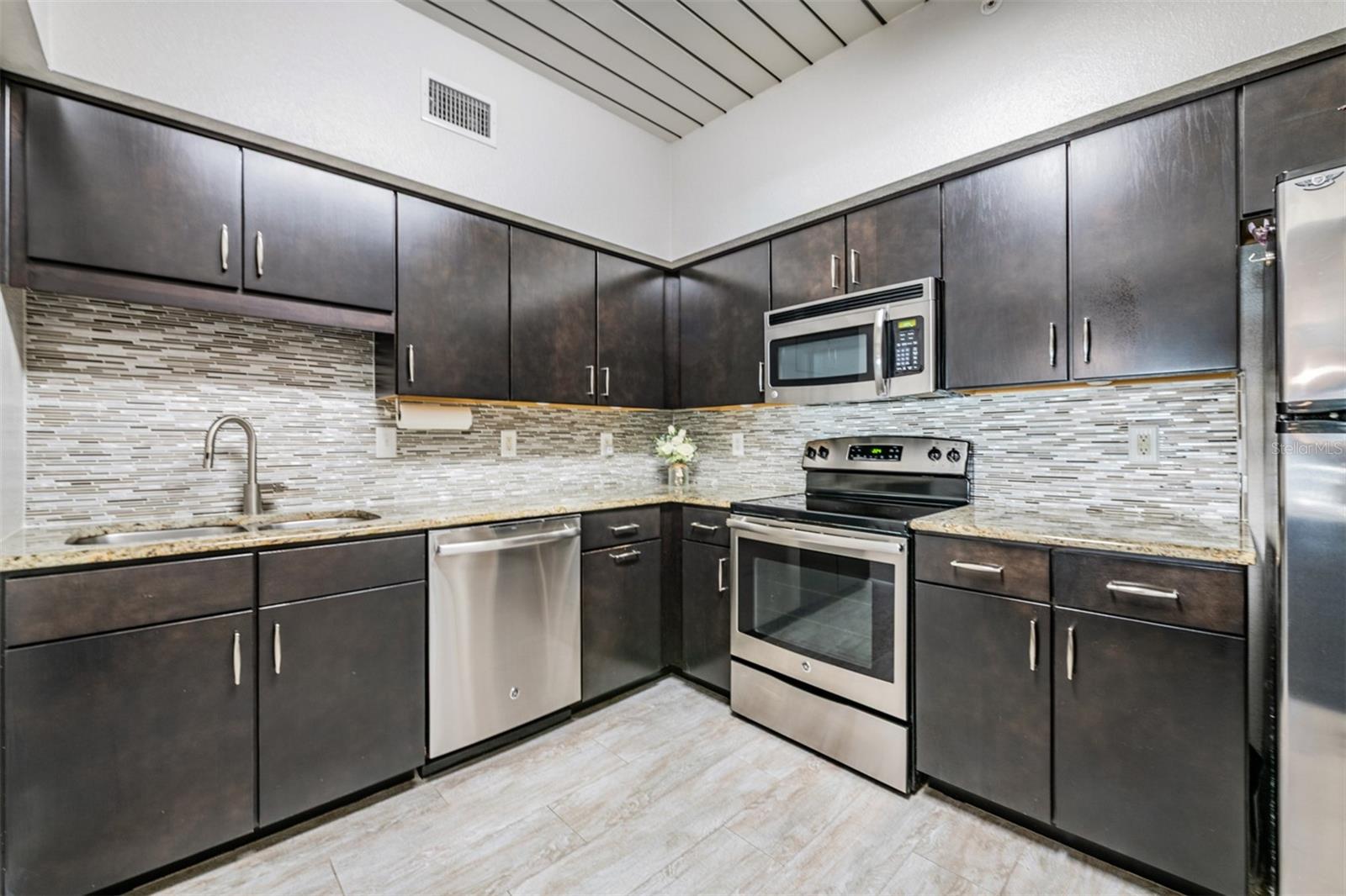 Fully stocked and furnished kitchen