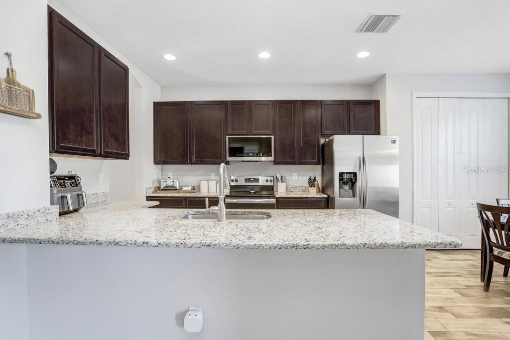 View from Dining room into living room