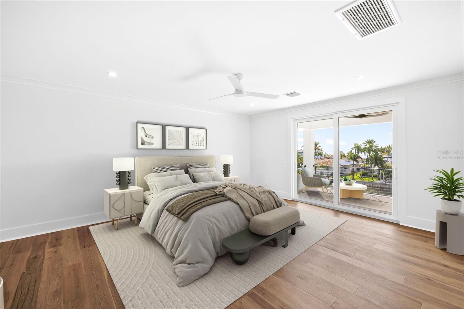 Virtually Staged Primary Suite