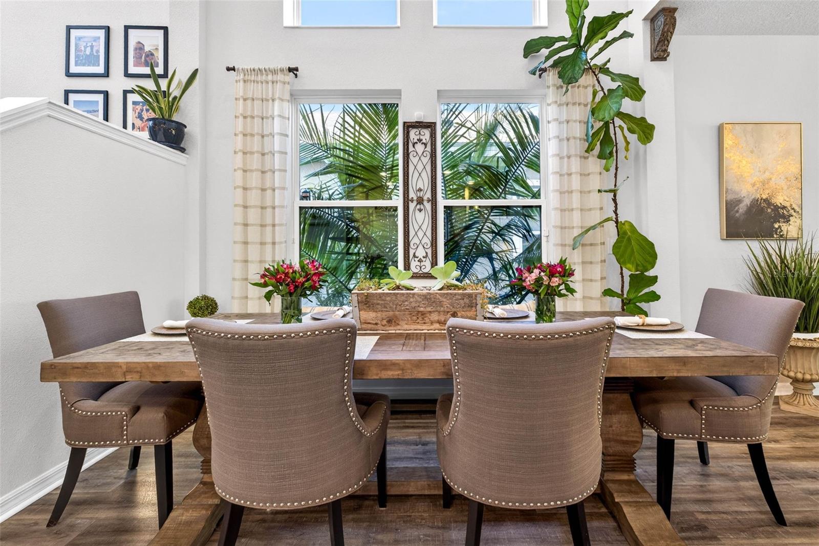 Dining area off of main living area and kitchen makes for great gatherings.