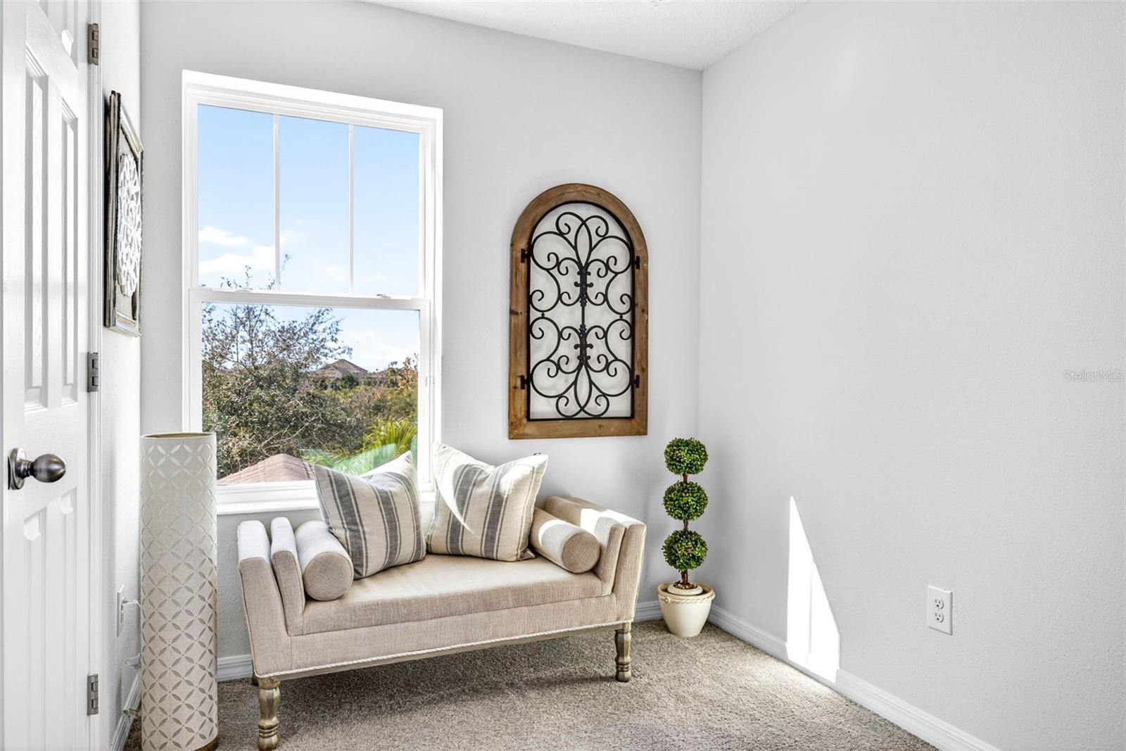 Upstairs landing beautifully curated but could also be creatively redesigned as a homework station or creative space.