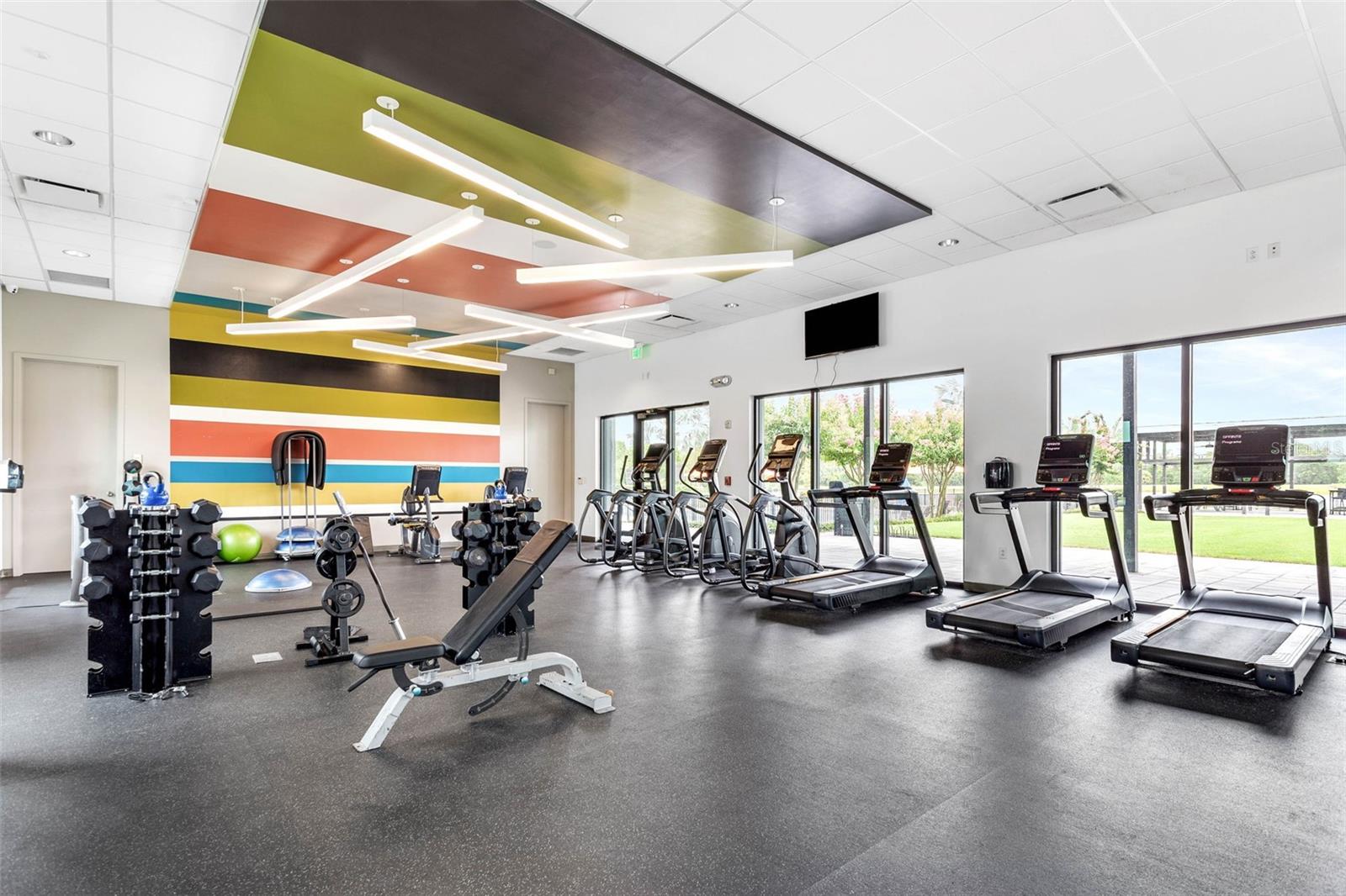One of the fitness centers on site.