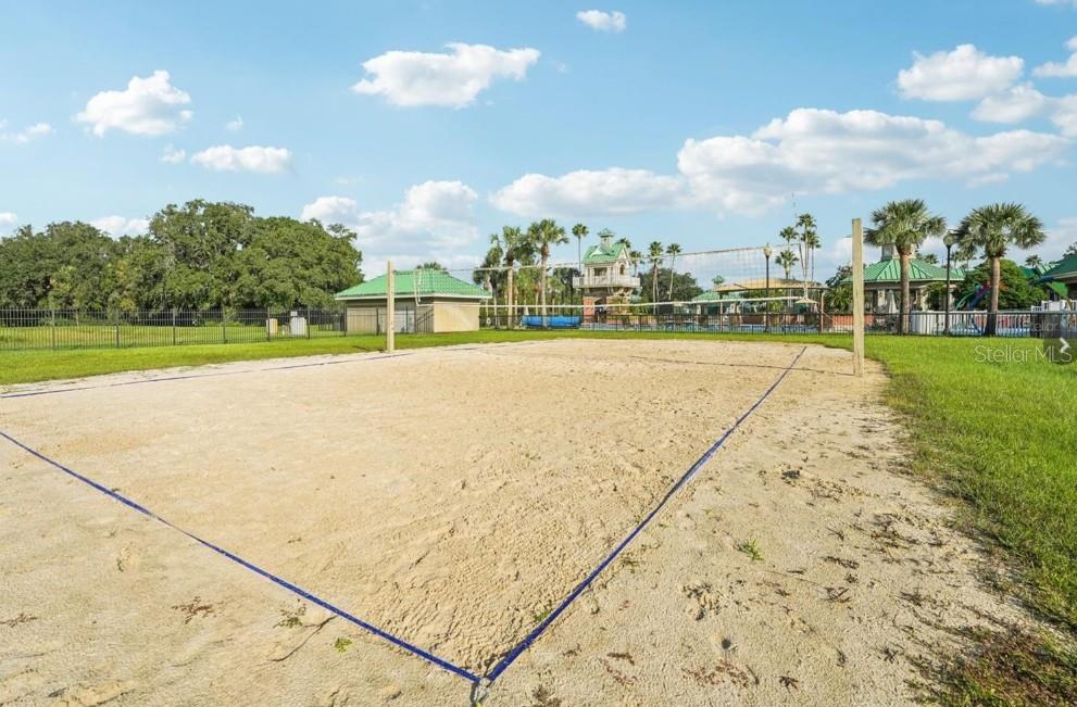 Sand volleyball court