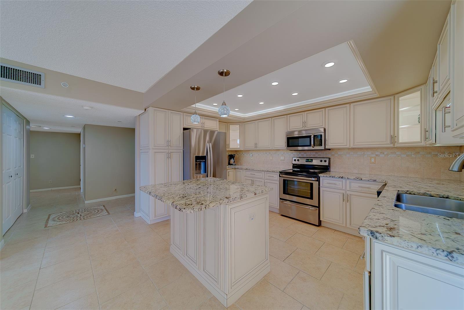 Large Kitchen space with island