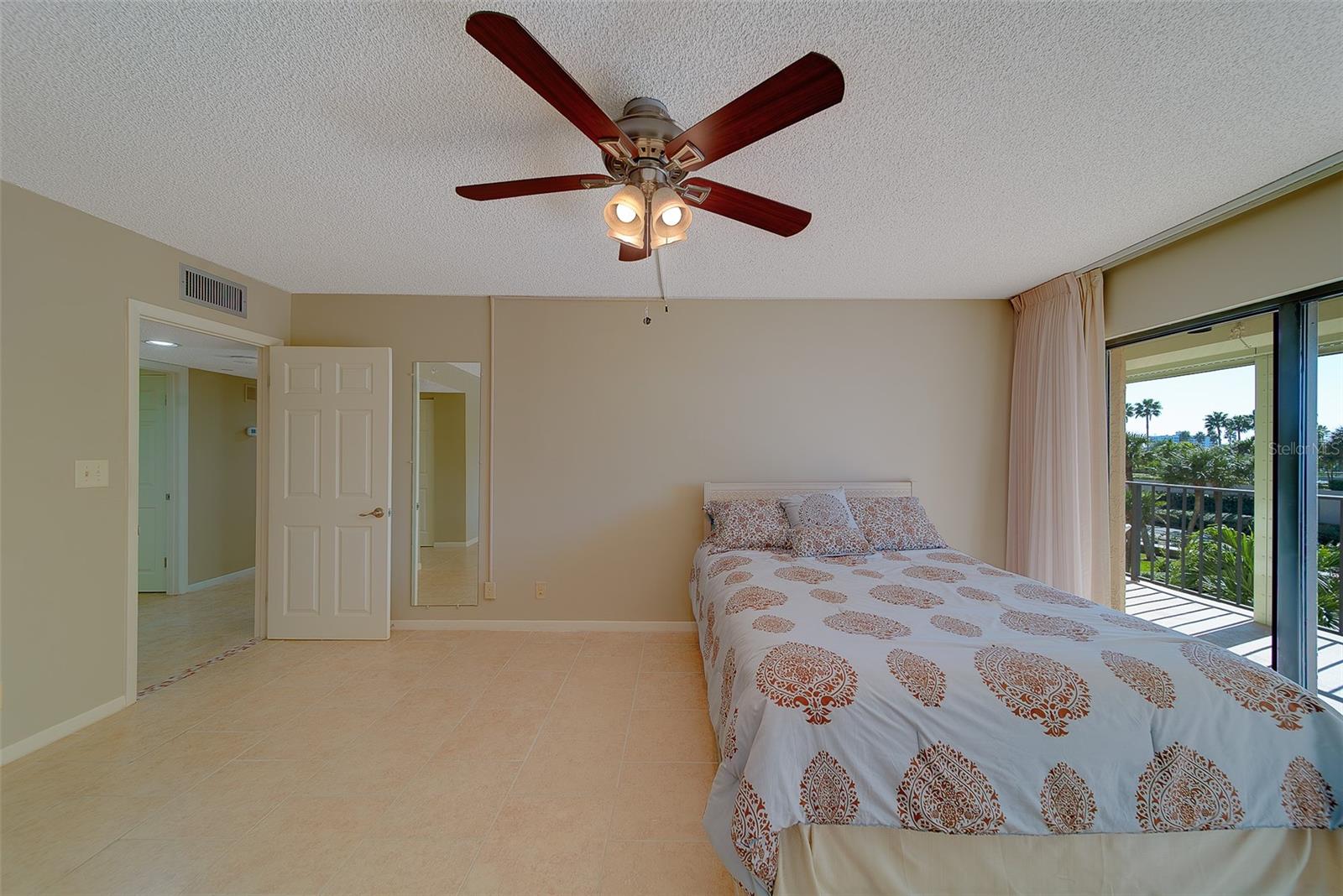 Ceiling fans in all areas of condo