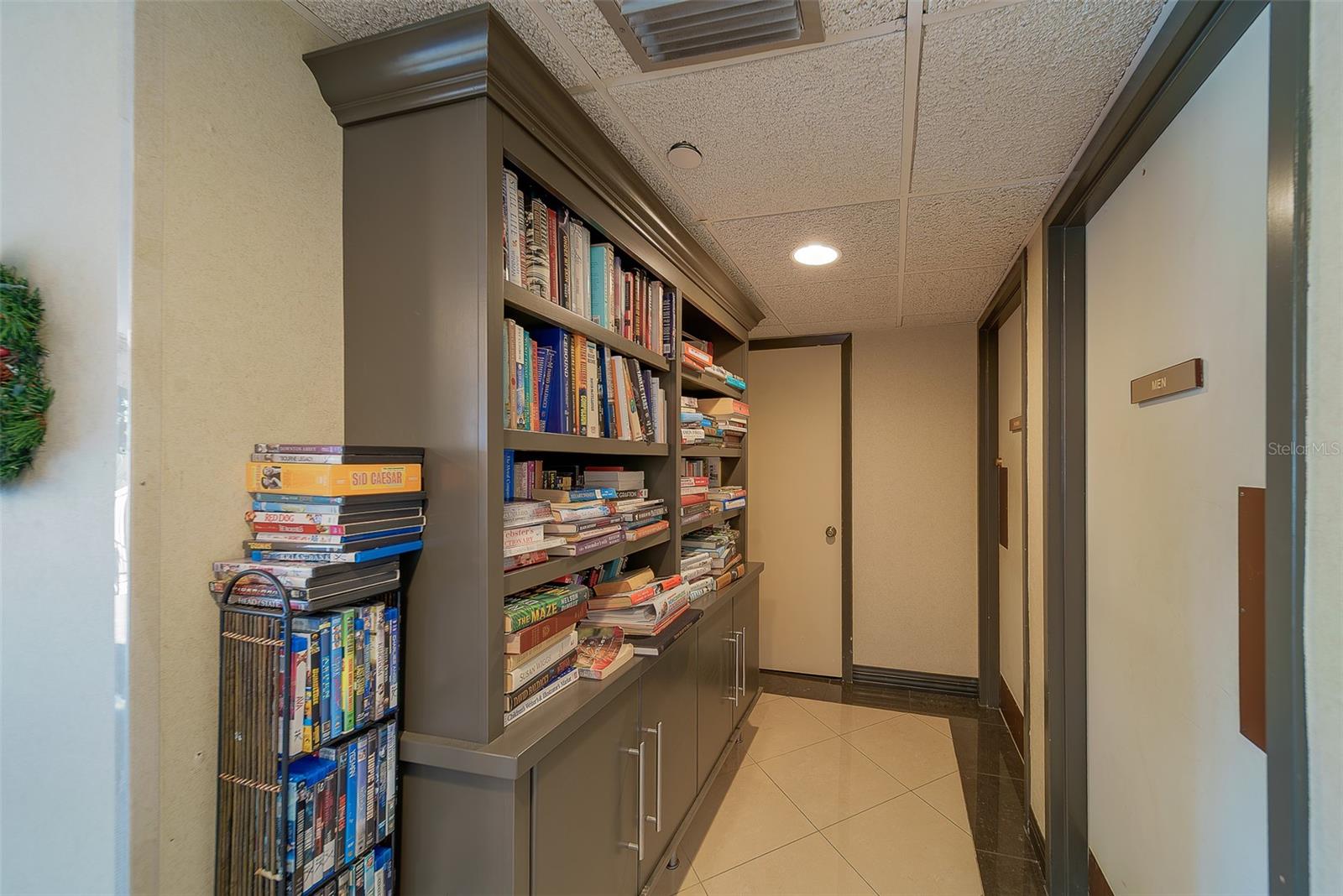 Library and bathrooms