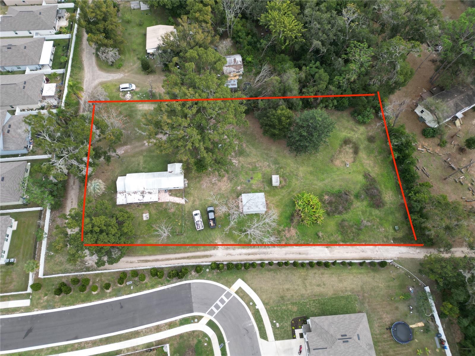 1 full acre zoned agricultural, lines appox.