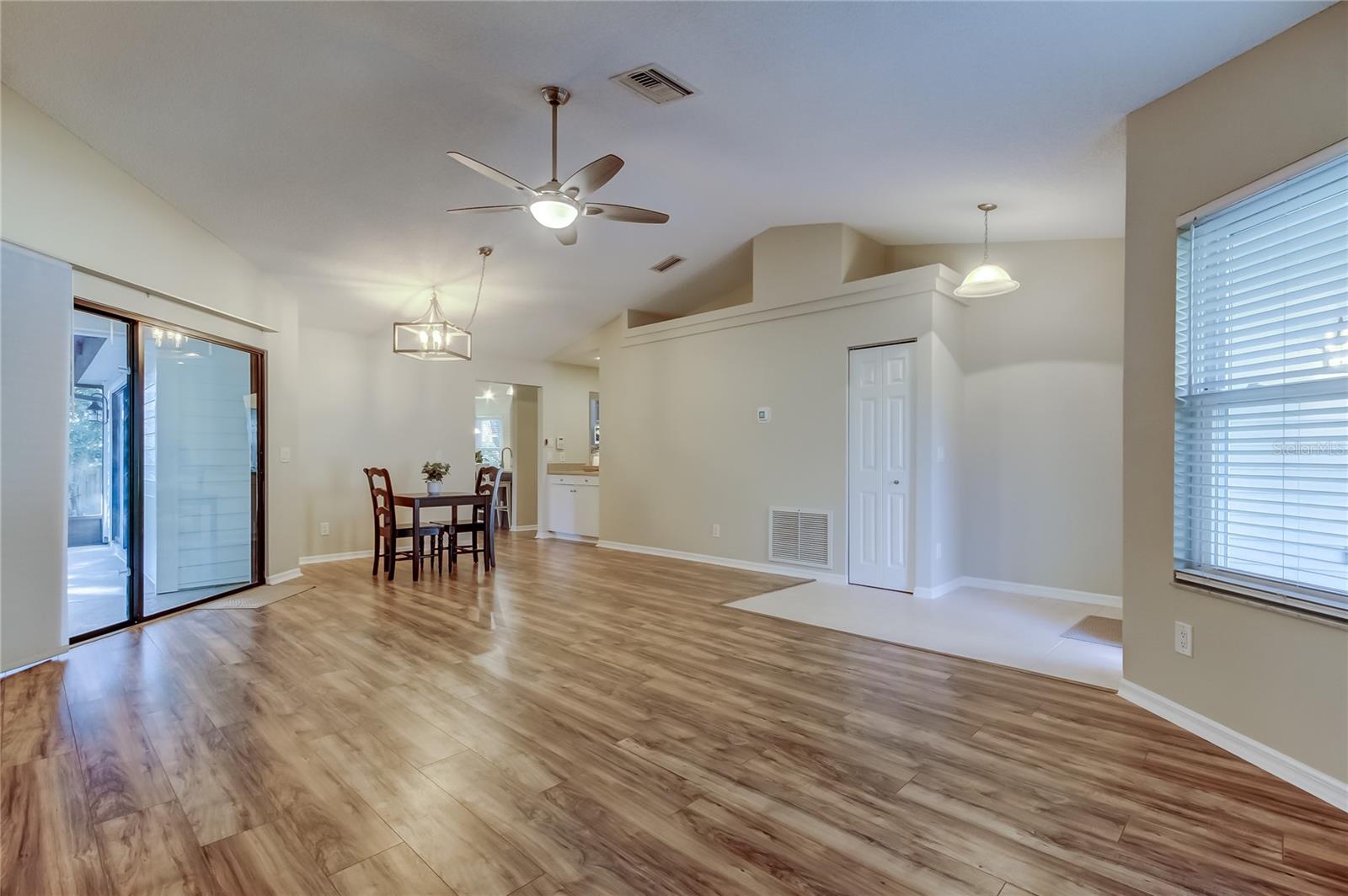 9a. 1st Great Room (17.8' x 17.8'') is Living+Dining Areas + Foyer!  Leads to 2nd Great Room & Primary Bedroom!