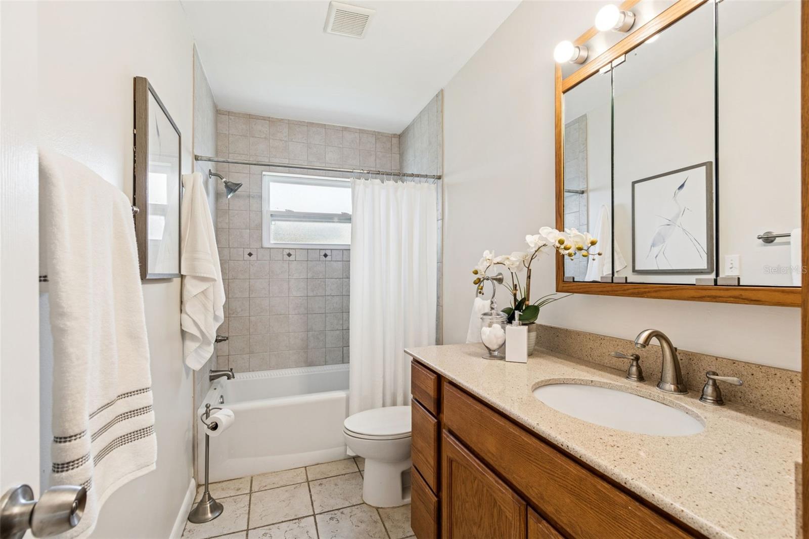 Updated Hall bath with tub