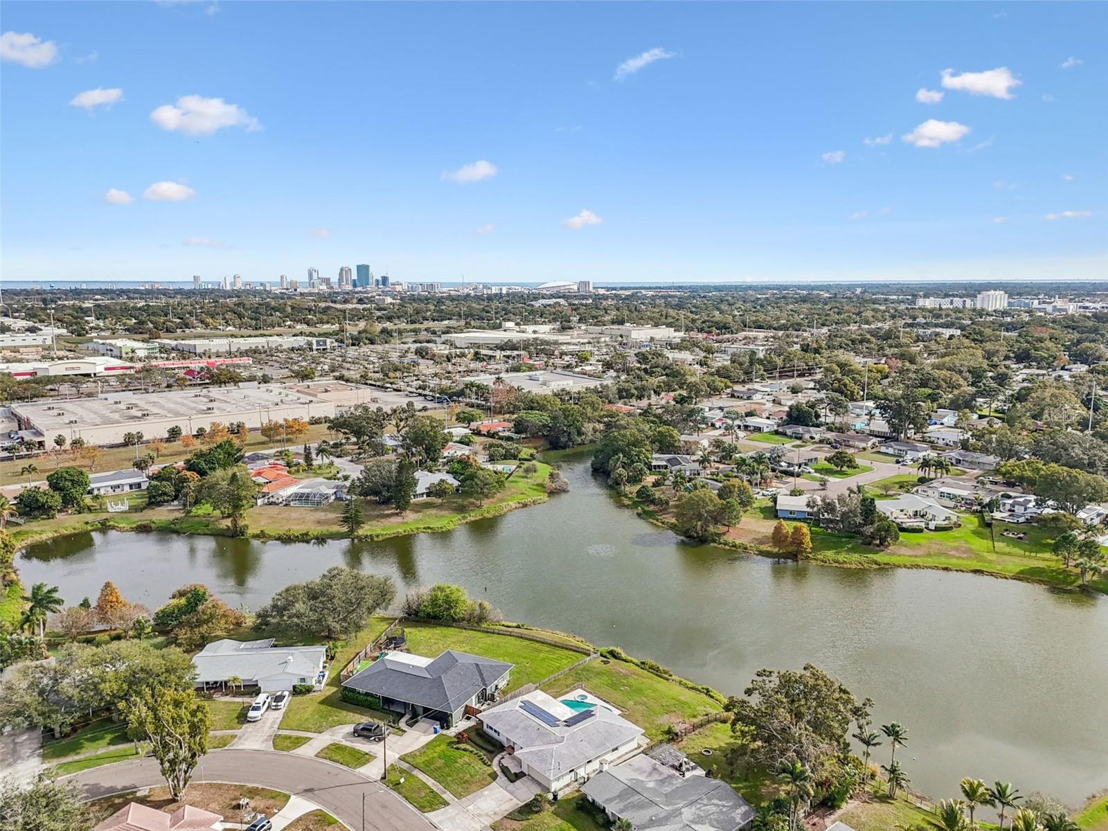 Private Harshaw 2 Lakefront living, convenient to it all.  Beaches 15 minutes, Downtown St. Pete 11 minutes, with all the services nearby including world famous Mazzaro's Italian market, Publix, Home Depot and Lowes as well as interstate access.