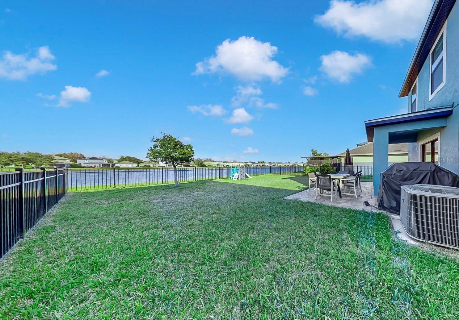Large Backyard overlooking the water