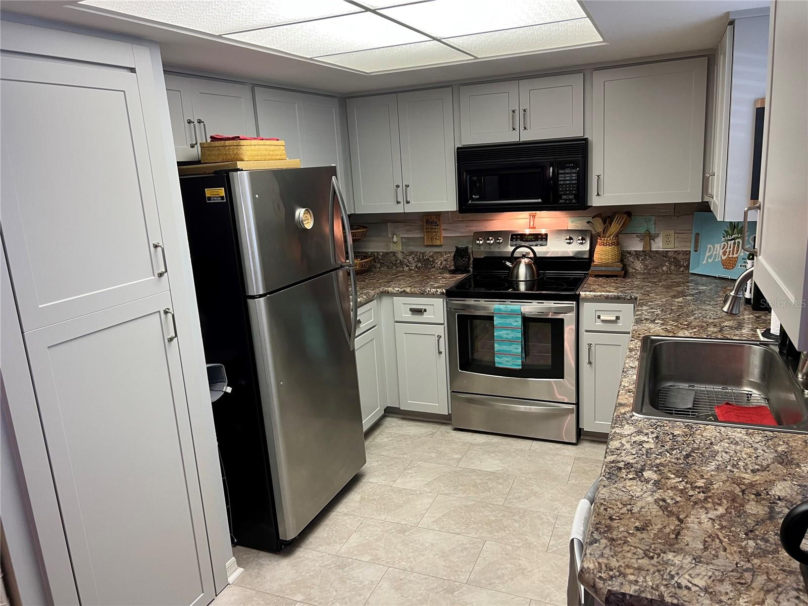 Kitchen view from dining room table!