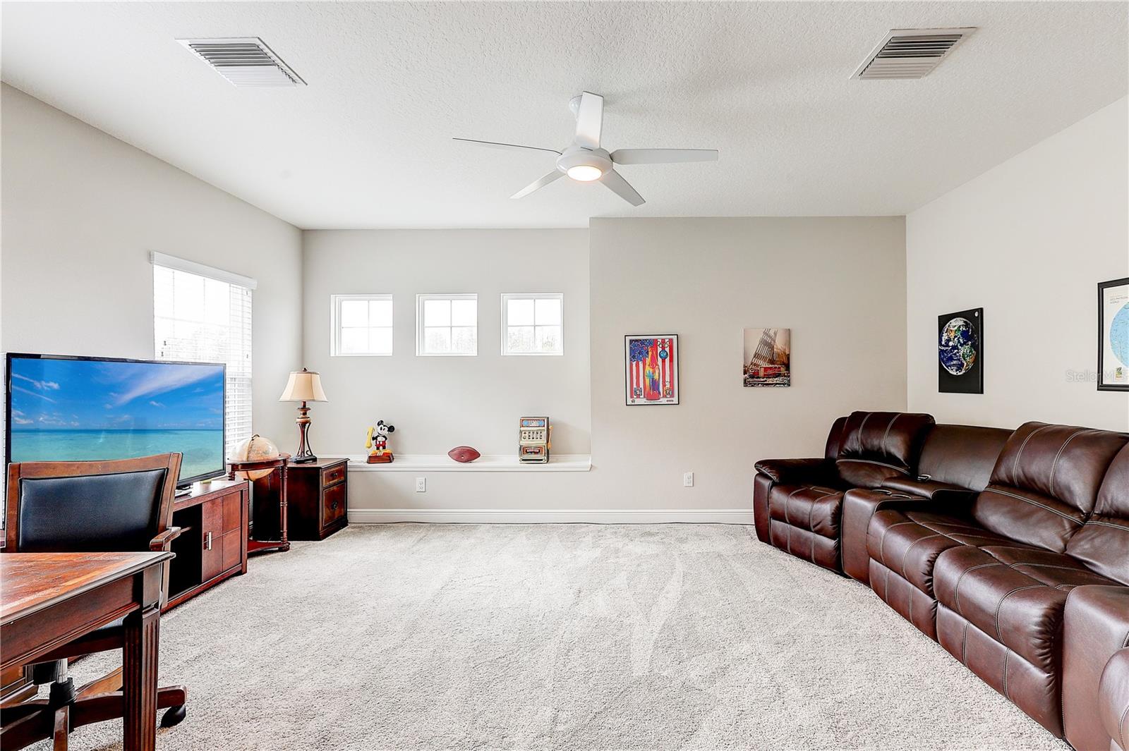 perfect space for a game room or theater room