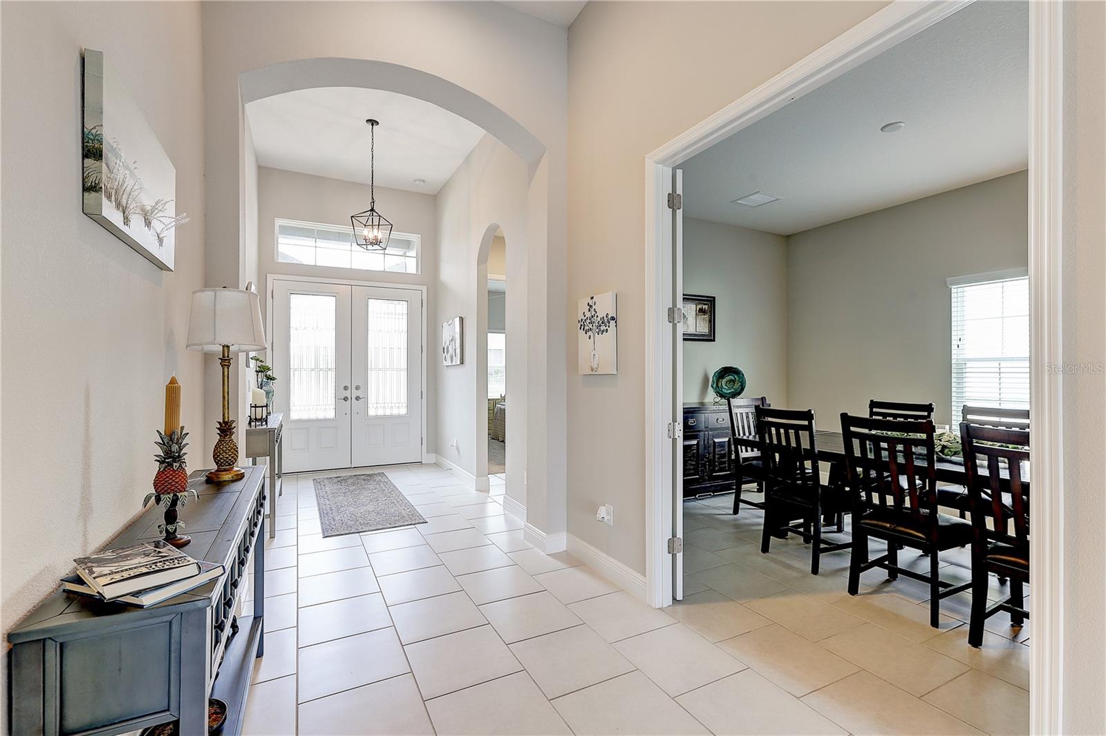 Bedroom, bathroom, and flex space near the entrance