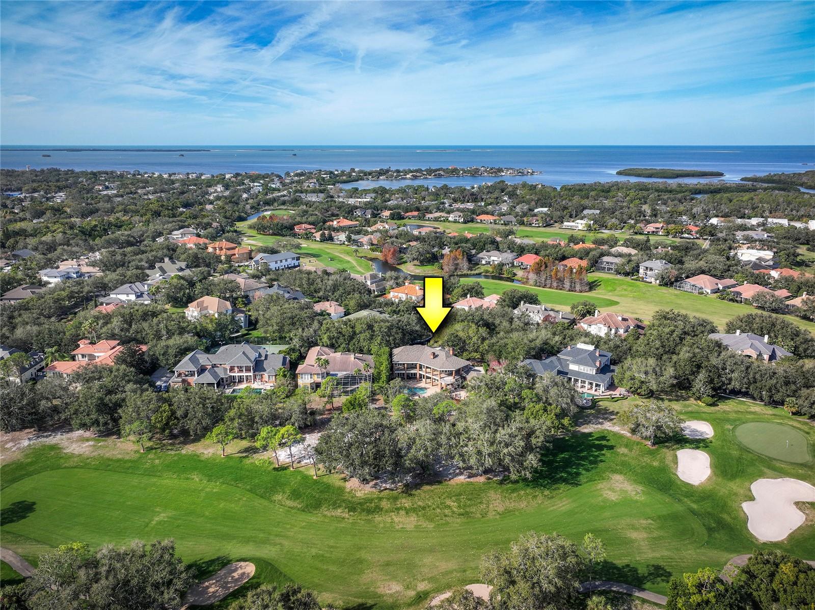 Located on the 12th Fairway on the Island Golf Course and a mile from the Gulf.