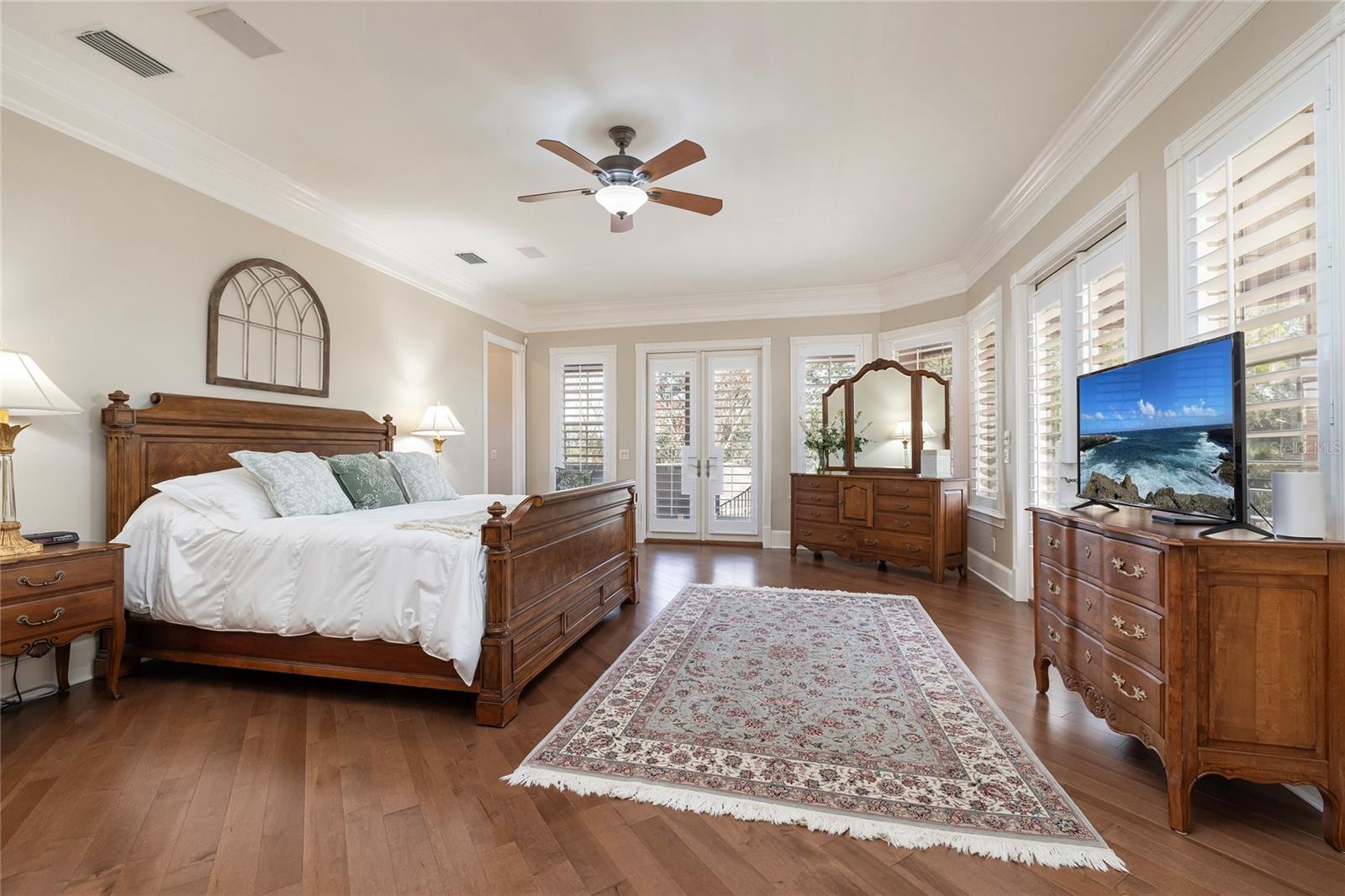 Plantation shutters.